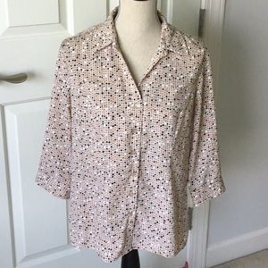 Laura Scott petite large 3/4 sleeve blouse
